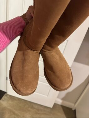 Women's Classic Tall Ugg Suede Winter Boots - Chestnut